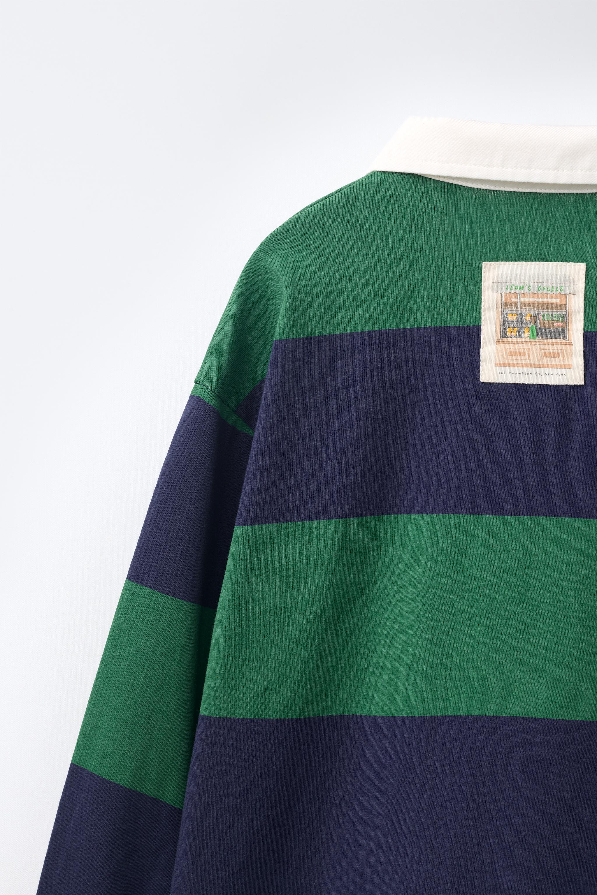 LEON'S BAGELS ® STRIPED POLO SHIRT